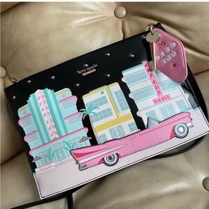 LKNW Kate Spade Checking In Mary Kay PINK CADILLAC Sima Crossbody
